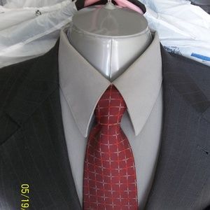 HHR5- Jos A Bank Gray Pinstripe Suit